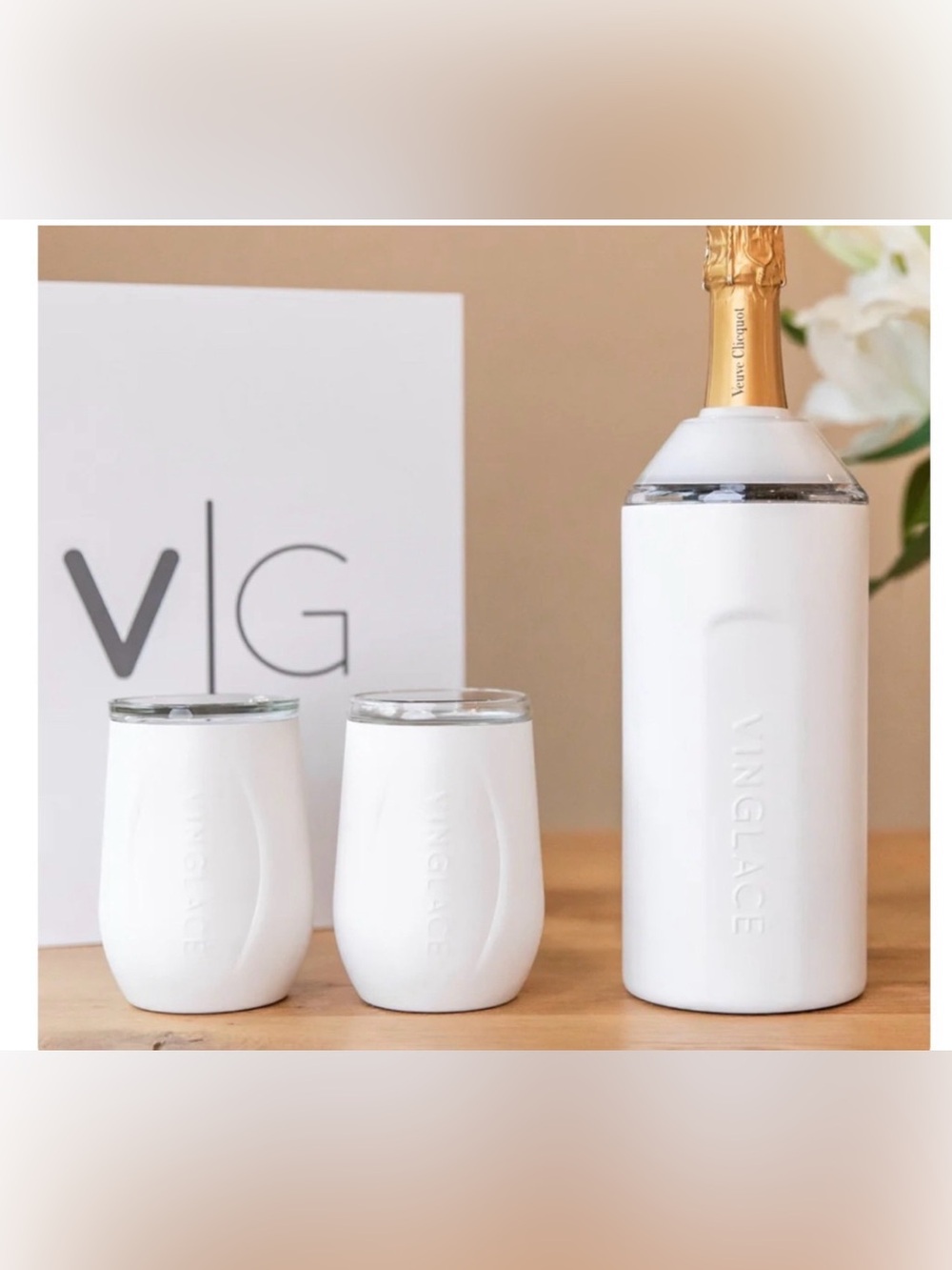 Vinglace Gift Set White Wine Chiller Set with Vendor Logo